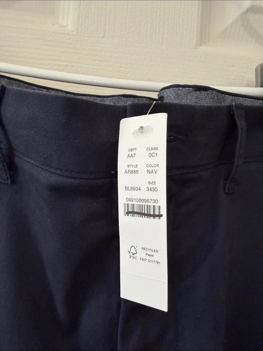 NWT J. Crew Men's Chino Pants size 34/30